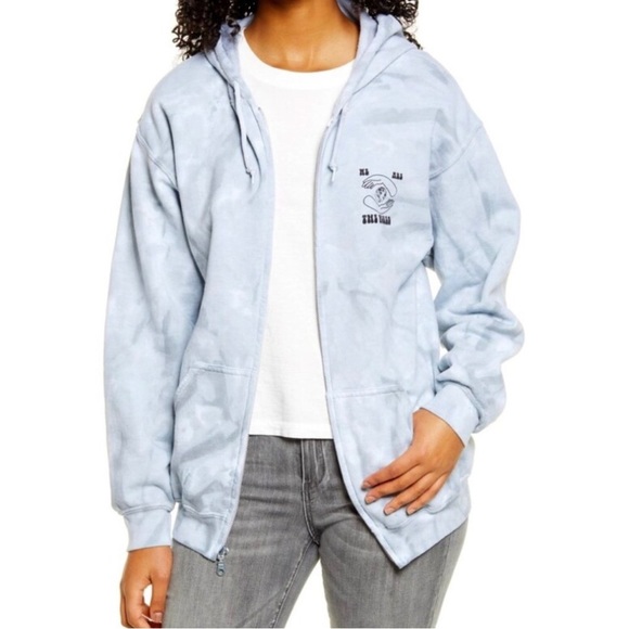 Urban Outfitters Tops - 𝅺BDG Urban Outfitters Blue Hooded Zip Sweatshirt